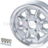 Wheel,minispares 5x12 diamond cut silver alloy