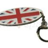 Union jack oval metal key ring