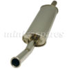 Stainless steel rc40 centre exit large bore rear silencer